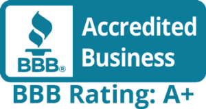 Better Business Bureau Accredited Business, rating A plus