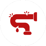 damaged pipe symbol